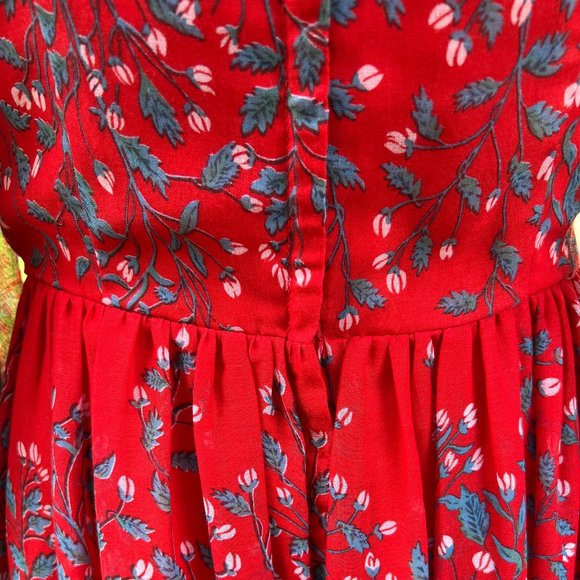 Vintage Lord & Taylor Floral Long Sleeve Maxi Dress - Picture 9 of 11